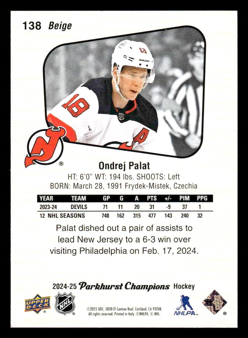 2024-25 Parkhurst Champions #138 Ondrej Palat