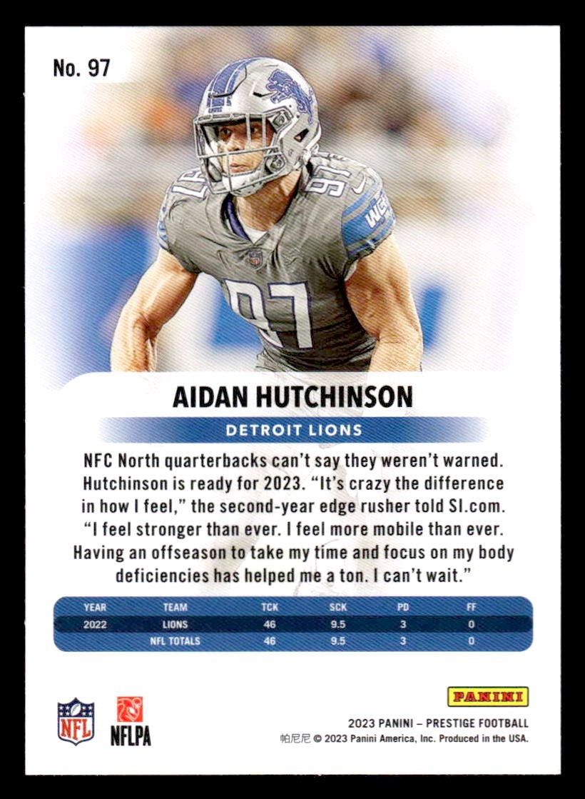 2023 Panini Prestige #97 Aidan Hutchinson