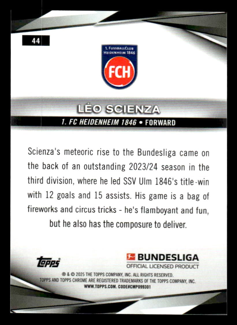 2025 Topps Sapphire Edition Bundesliga #44 Leo Scienza