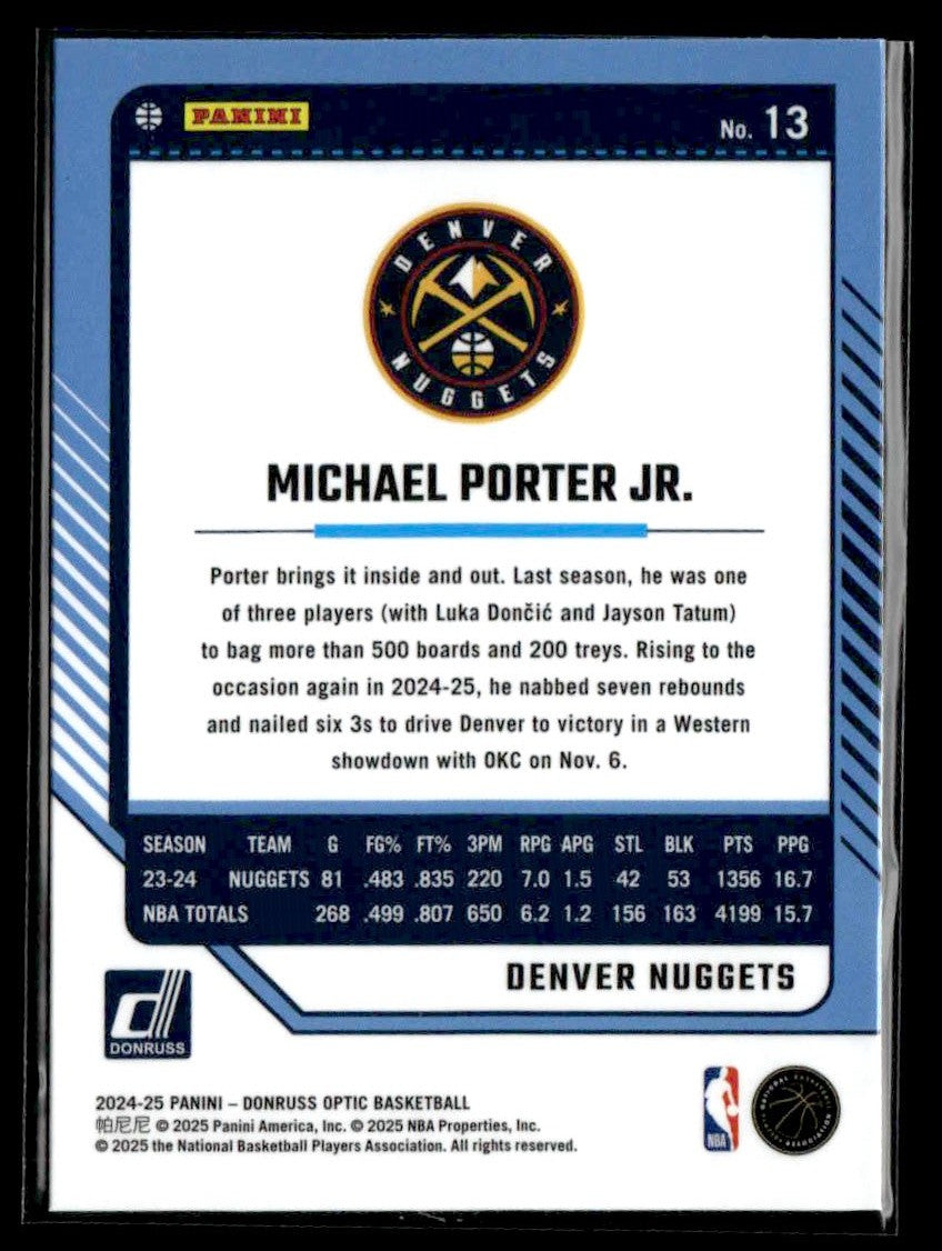 2024-25 Donruss Optic #13 Michael Porter Jr.