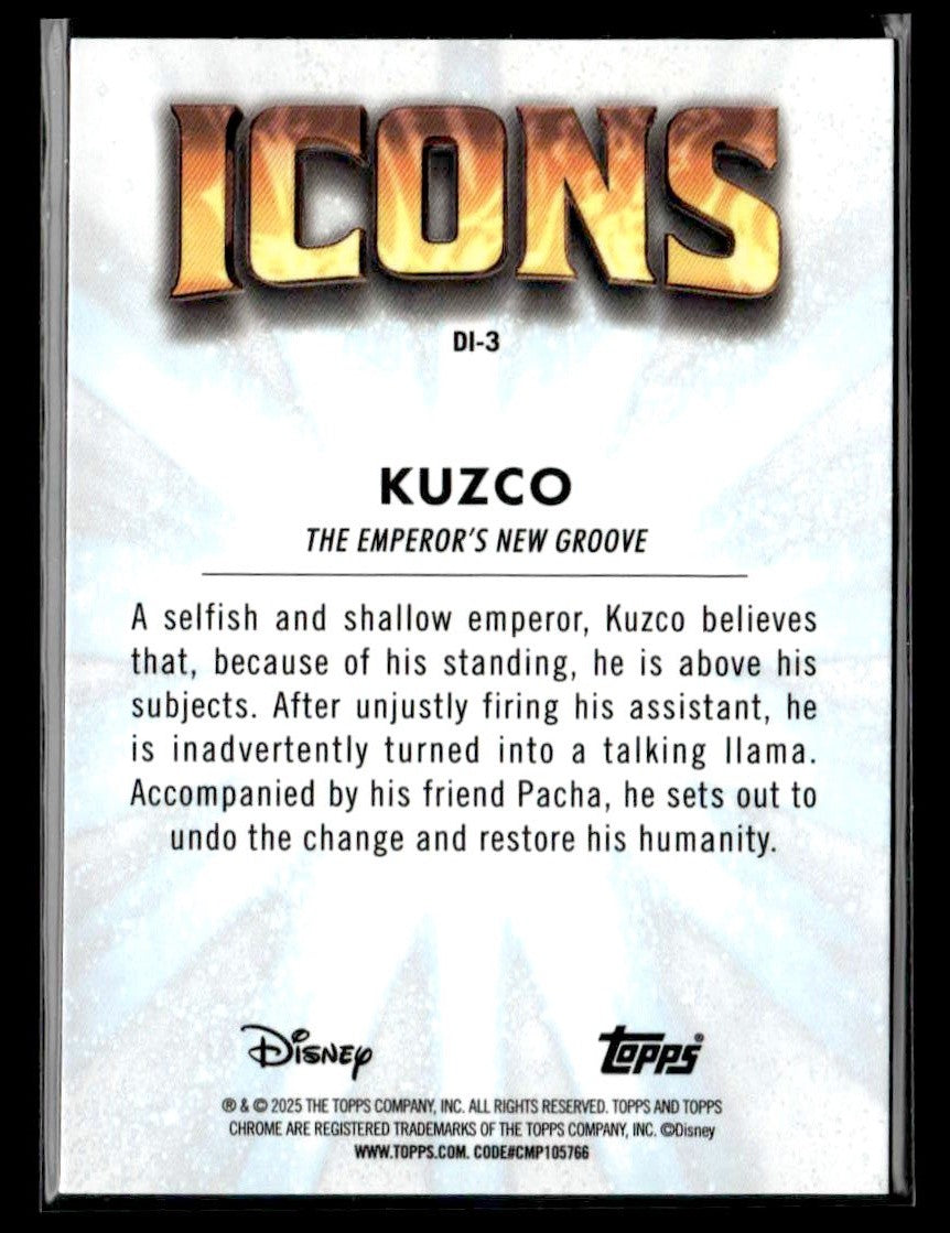 π Kuzco β 2025 Topps Chrome Disney Disney Icons #DI-3 π