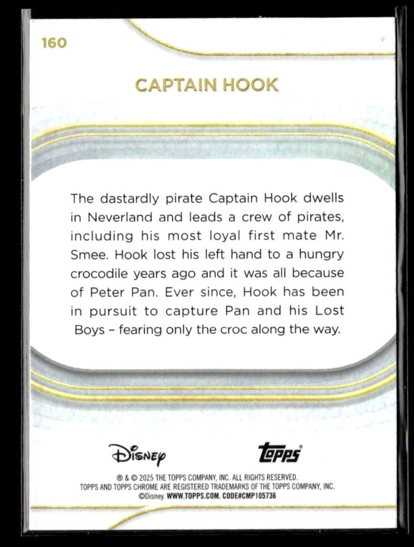 π Captain Hook β 2025 Topps Chrome Disney #160 π