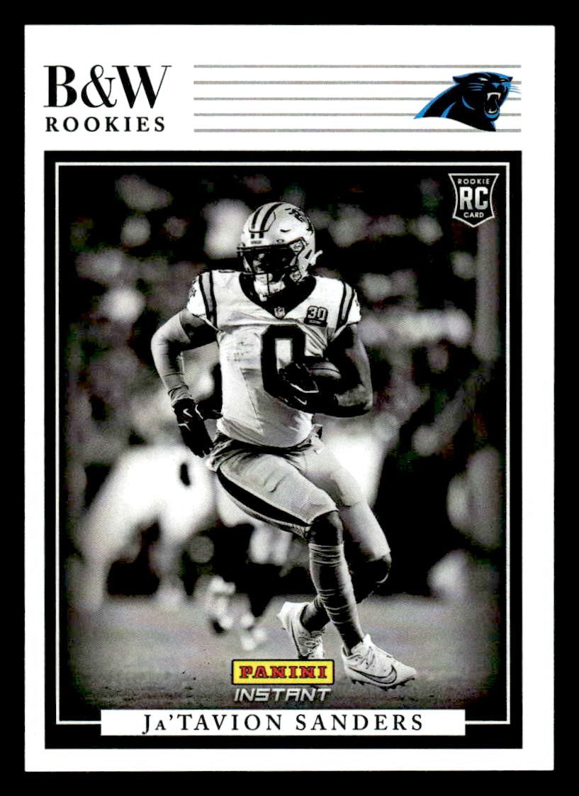 2024 Panini Instant NFL Black & White Rookies #BWR-25 Ja'Tavion Sanders
