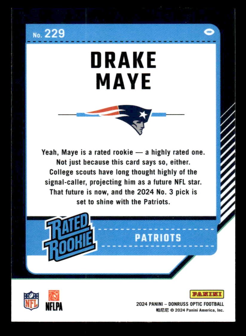 2024 Donruss Optic #229 Drake Maye