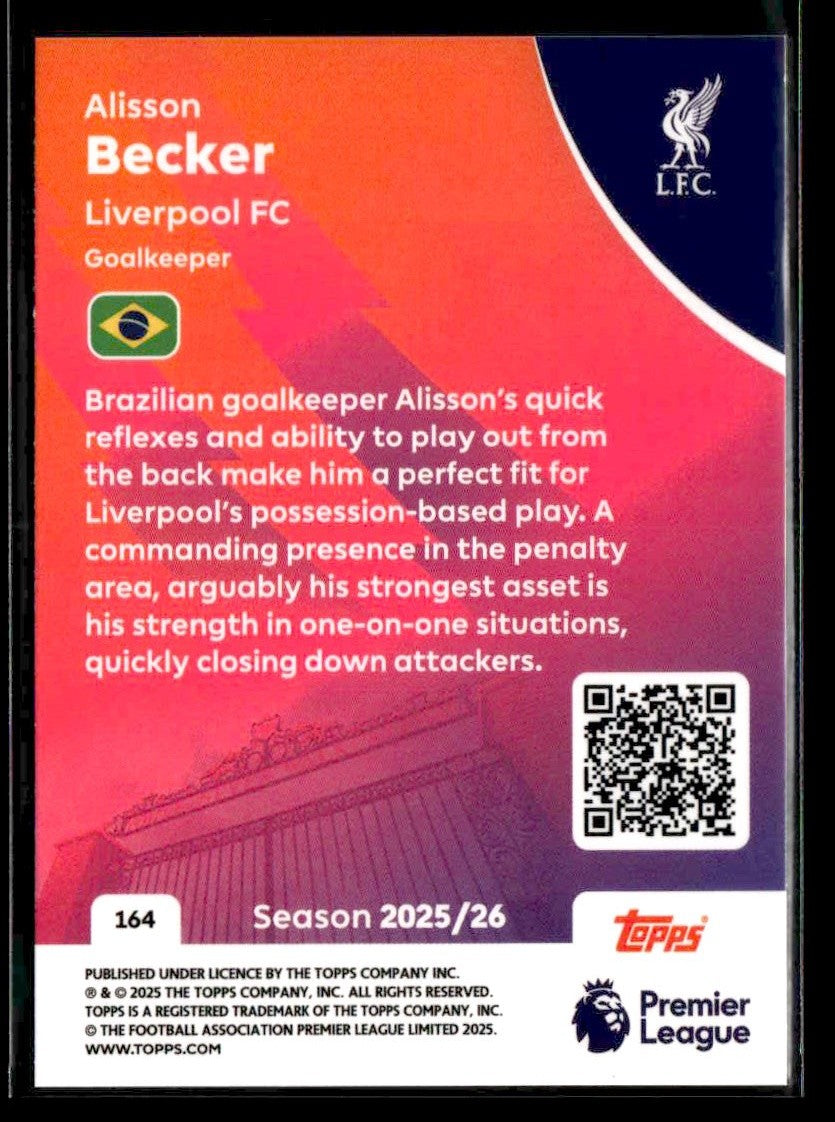 2025-26 Topps Premier League #164 Alisson Becker