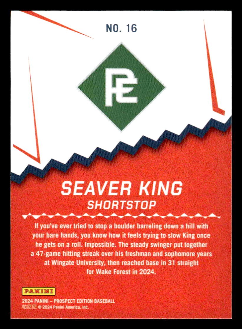 2024 Panini Prospect Edition #16 Seaver King Ping!