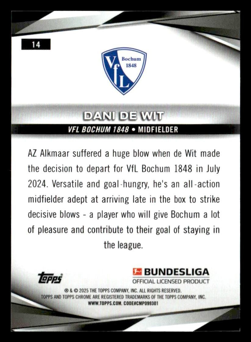 2025 Topps Chrome Bundesliga #14 Dani De Wit