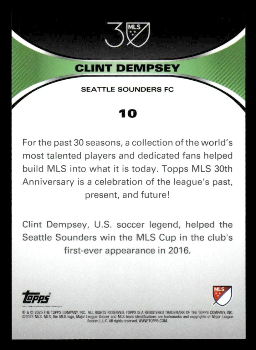 2025 Topps MLS 30th Anniversary Collection #10 Clint Dempsey