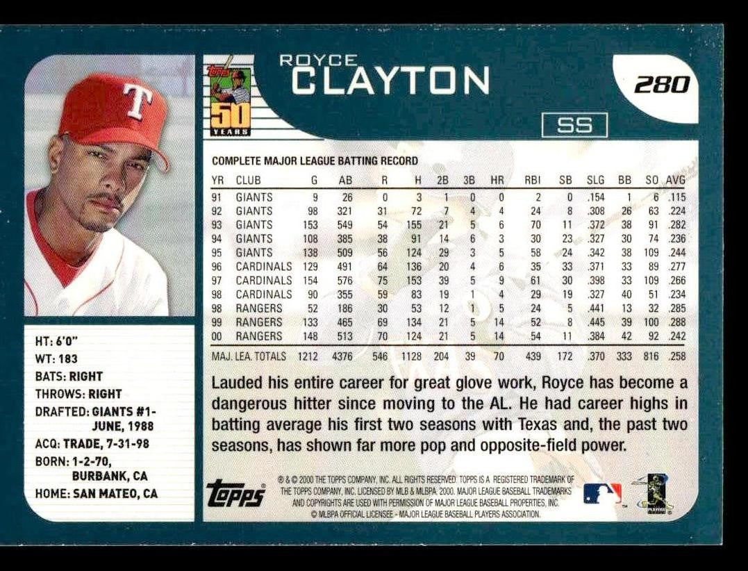 2001 Topps #280 Royce Clayton