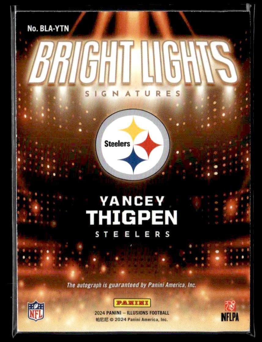 2024 Panini Illusions #BLS-YTN Yancey Thigpen Bright Lights Signatures Red #/99