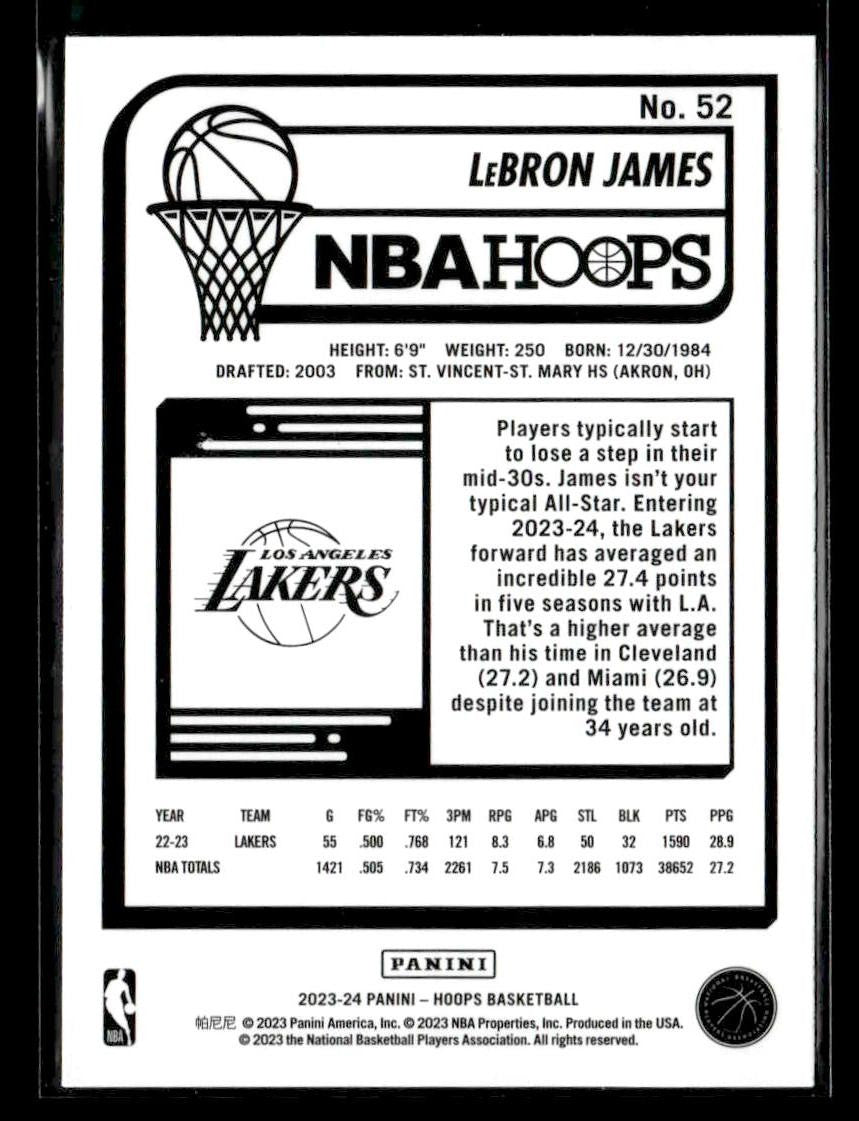 2023-24 Hoops Winter #52 LeBron James