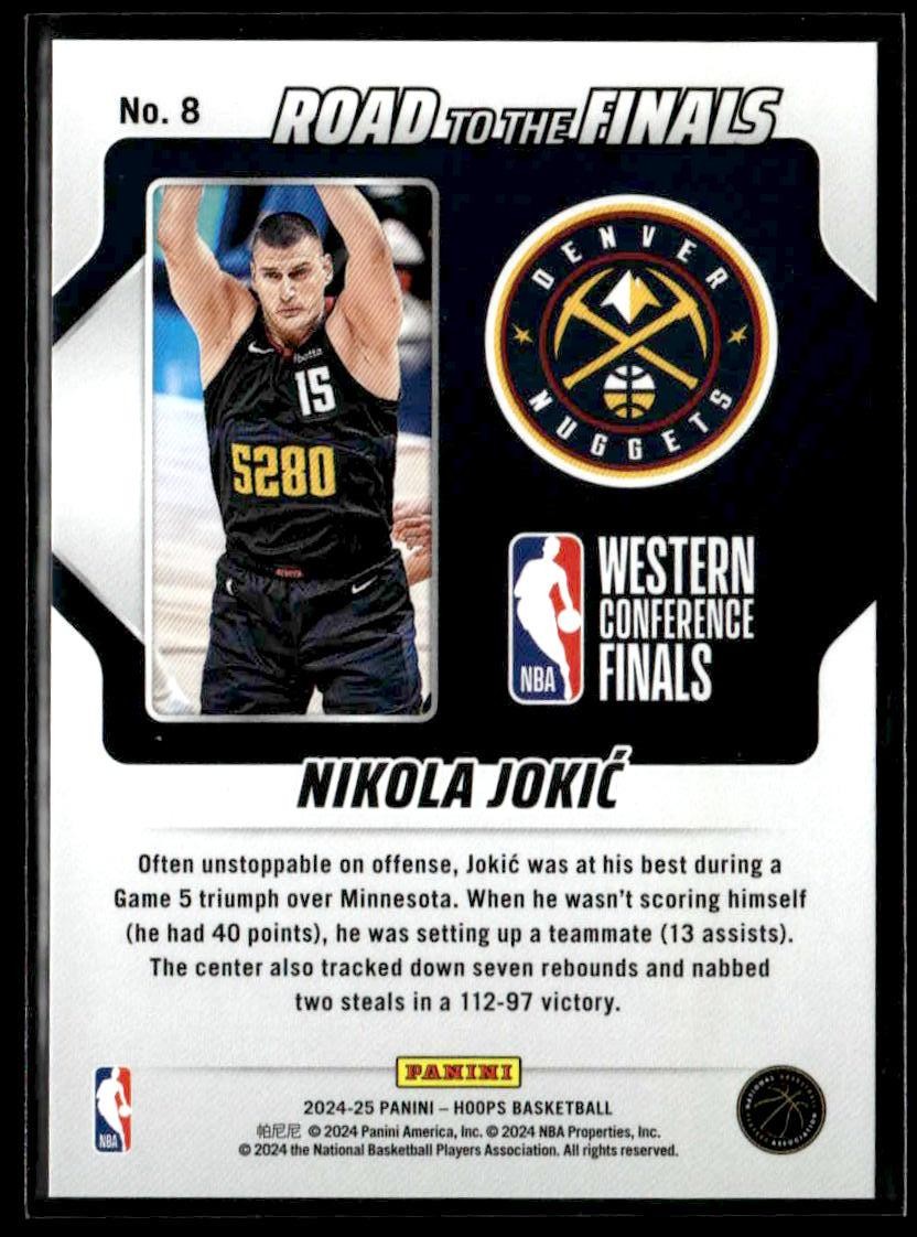 2024-25 Hoops #8 Nikola Jokic Road to the Finals Second Round #/999