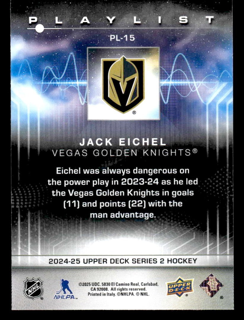 2024-25 Upper Deck #PL-15 Jack Eichel Playlist