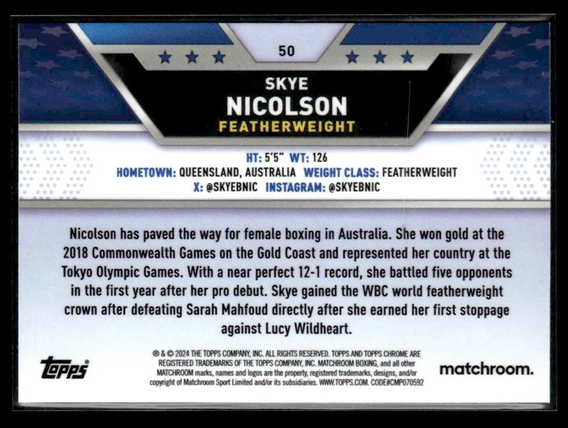 2024 Topps Chrome #50 Skye Nicolson