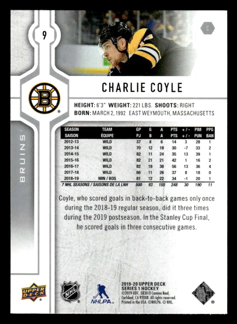 2019-20 Upper Deck #9 Charlie Coyle