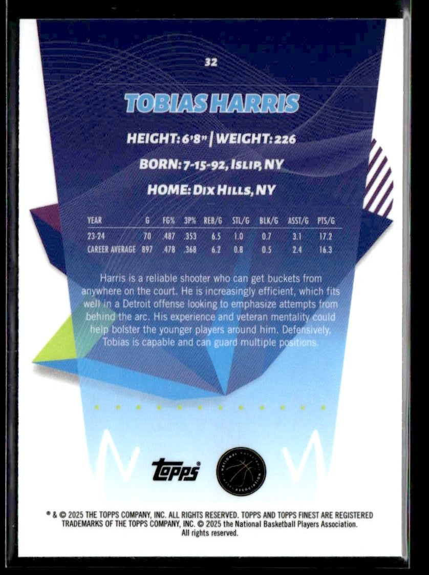 2024-25 Topps Finest #32 Tobias Harris