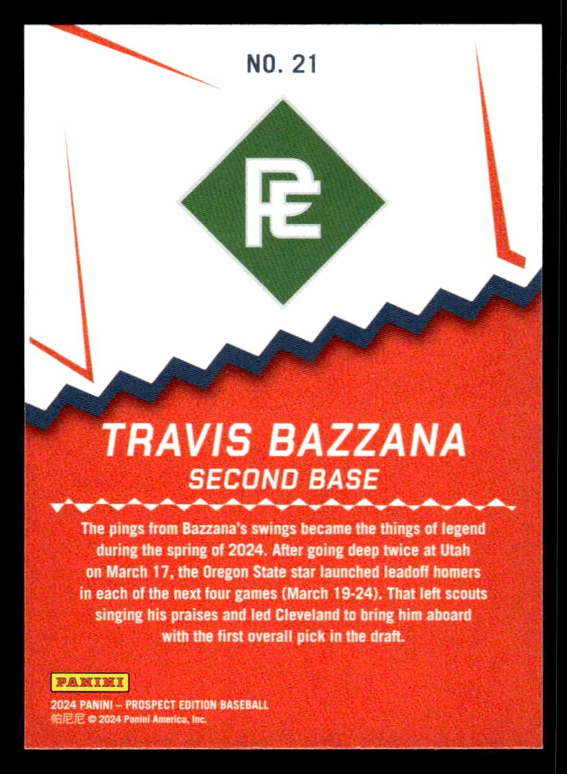 2024 Panini Prospect Edition #21 Travis Bazzana Ping!