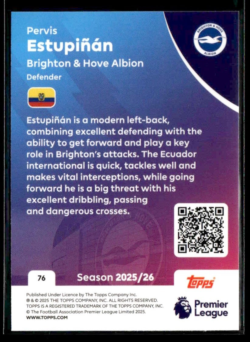 2025-26 Topps Premier League #76 Pervis Estupiñán