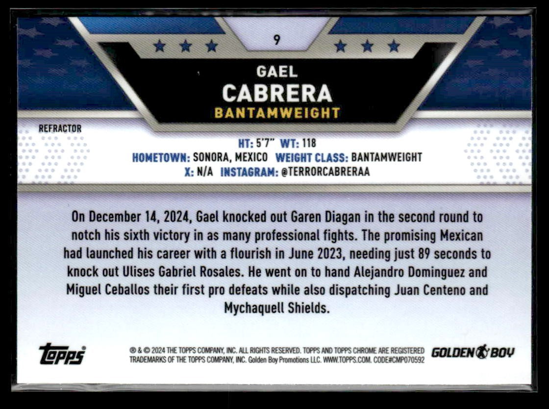 2024 Topps Chrome #9 Gael Cabrera Refractor