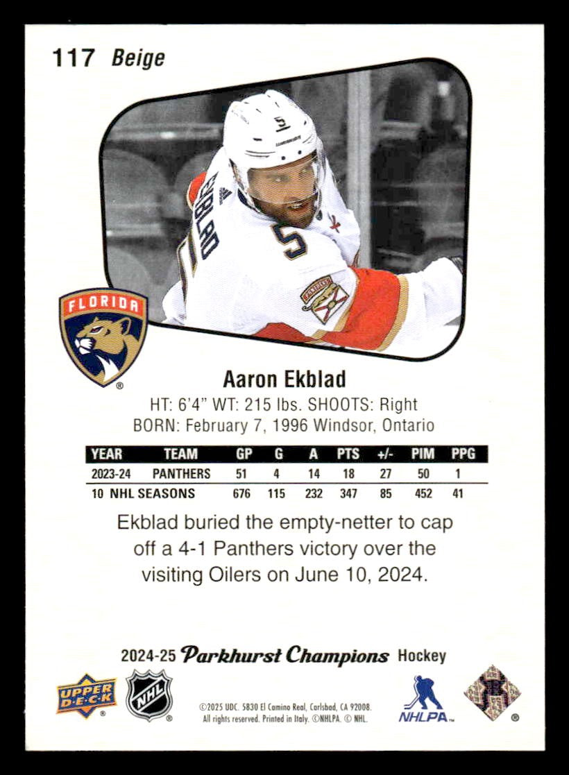 2024-25 Parkhurst Champions #117 Aaron Ekblad