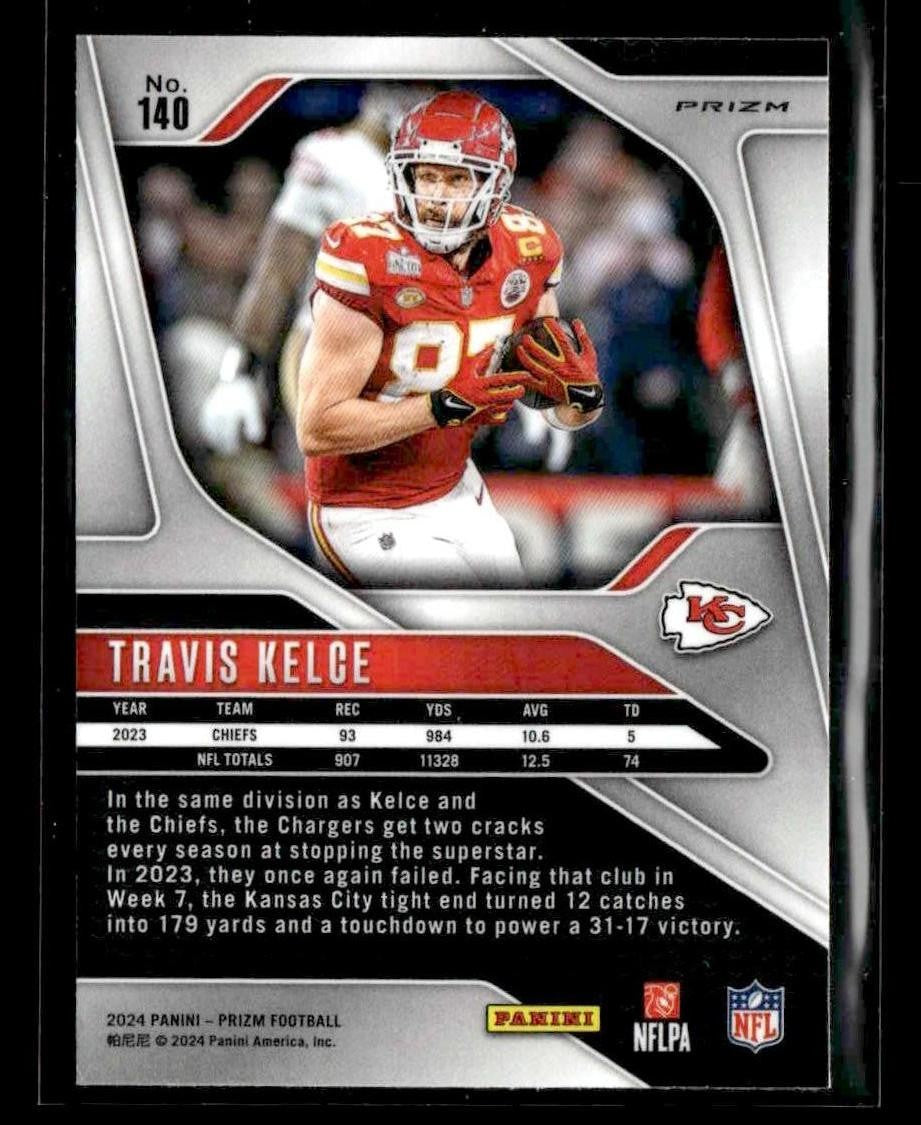 2024 Panini Prizm #140 Travis Kelce Green Wave