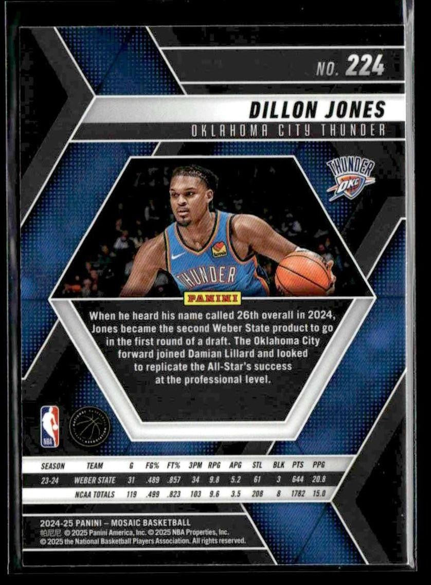 2024-25 Panini Mosaic #224 Dillon Jones