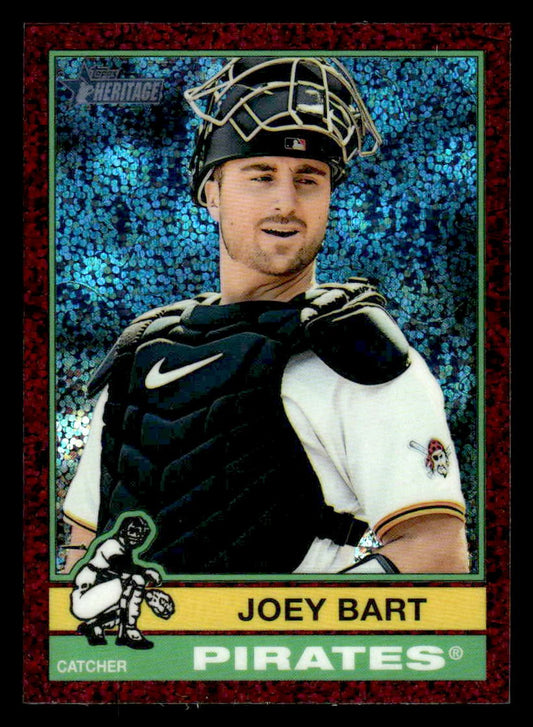 2025 Topps Heritage #449 Joey Bart Chrome Burgundy Sparkle Refractor