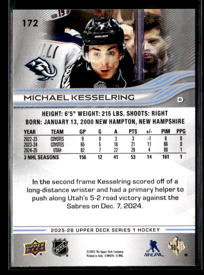 2025-26 Upper Deck #172 Michael Kesselring