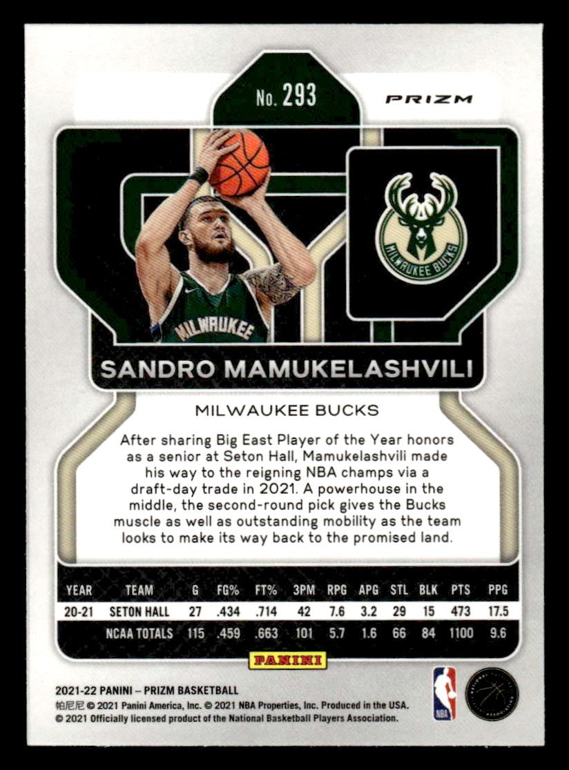 2021-22 Panini Prizm #293 Sandro Mamukelashvili Silver