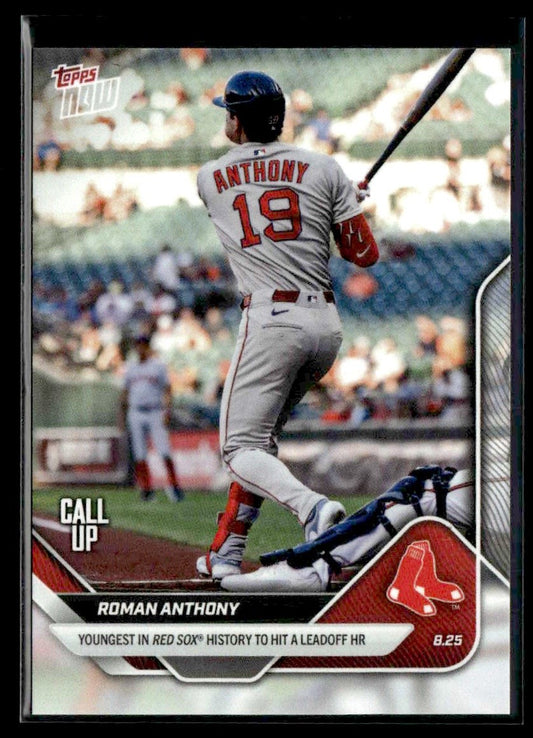2025 Topps Now #607 Roman Anthony Youngest Red Sox to hit Leadoff HR