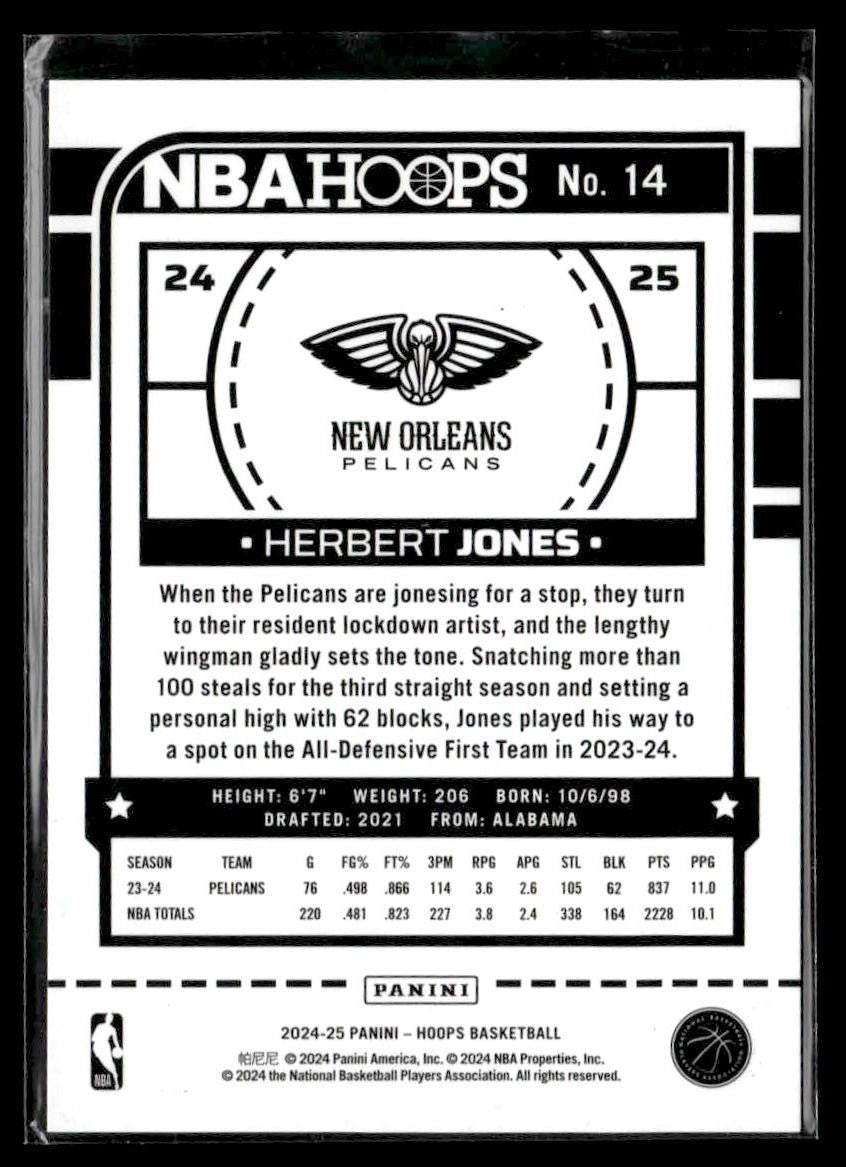 2024-25 Hoops #14 Herbert Jones Green #/99