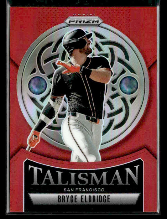 2025 Panini Prizm #21 Bryce Eldridge Talisman Red Prizm #012/199