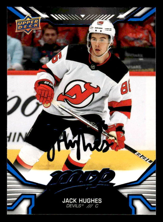 2022-23 Upper Deck MVP #9 Jack Hughes Blue Script