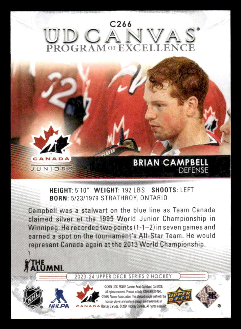 2023-24 Upper Deck #C266 Brian Campbell UD Canvas