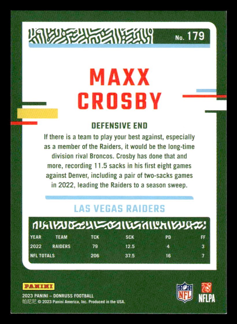 2023 Donruss #179 Maxx Crosby
