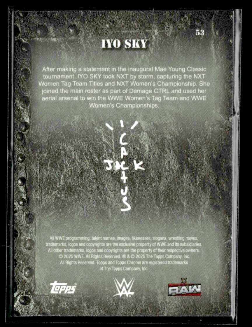 2025 Topps Chrome WWE x Cactus Jack #53 IYO SKY