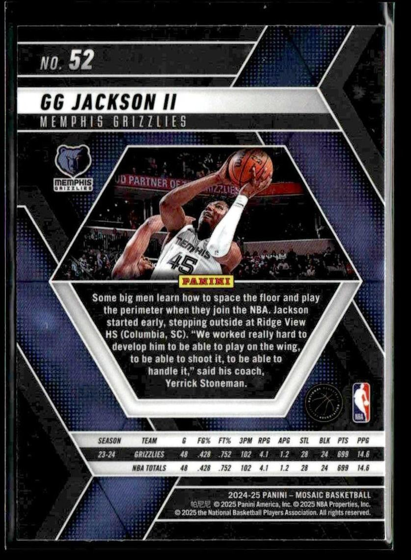 2024-25 Panini Mosaic #52 GG Jackson II