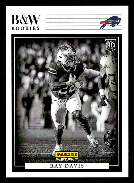 2024 Panini Instant NFL Black & White Rookies #BWR-10 Ray Davis
