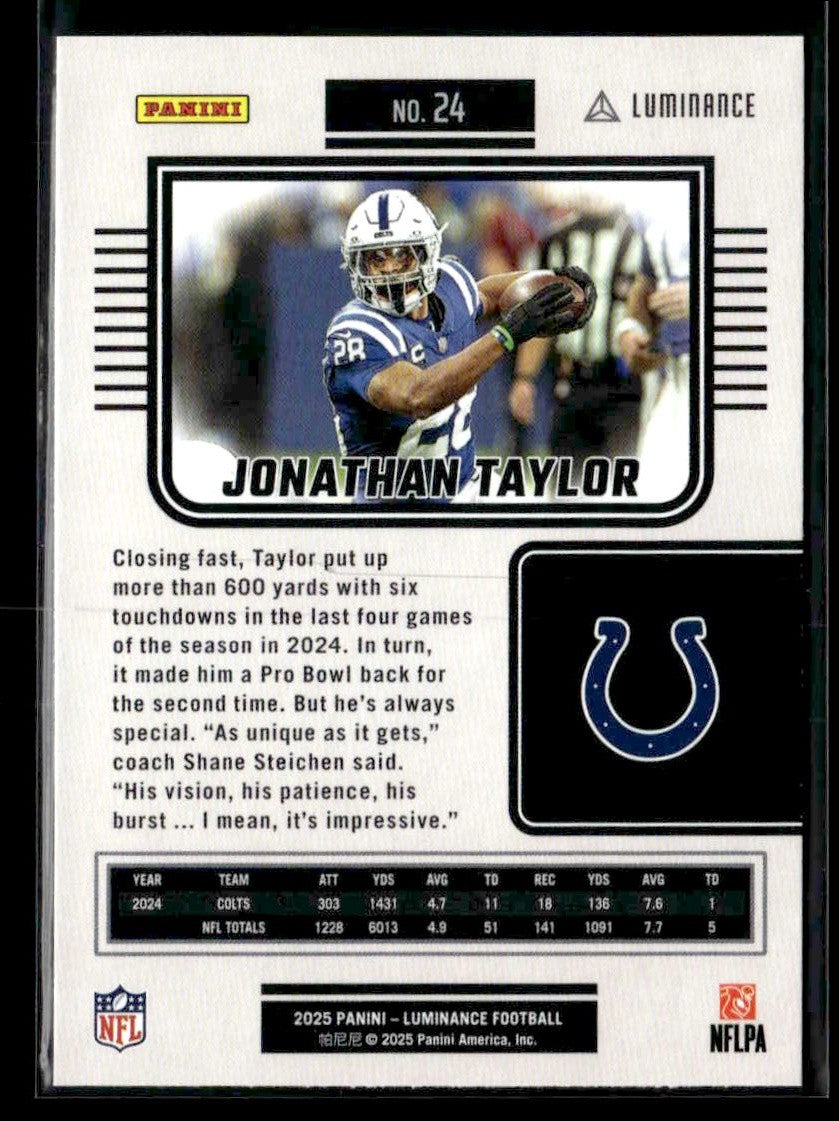 2025 Panini Luminance #24 Jonathan Taylor