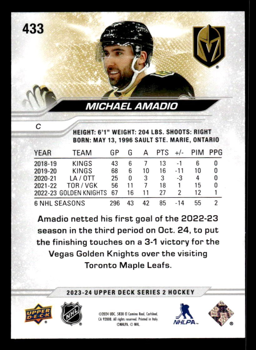 2023-24 Upper Deck #433 Michael Amadio
