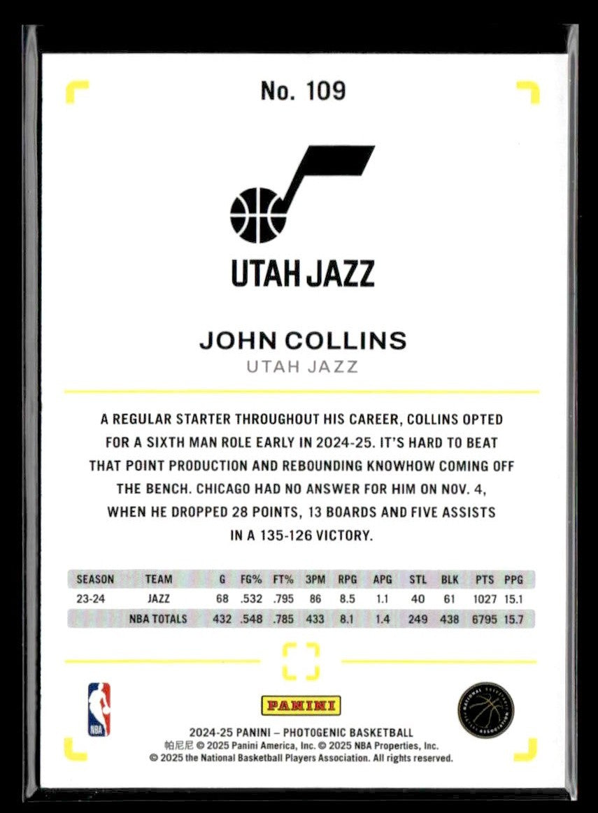 2024-25 Panini PhotoGenic #109 John Collins