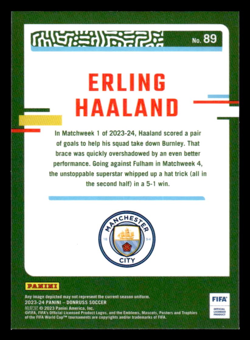 2023-24 Donruss #89 Erling Haaland Optic