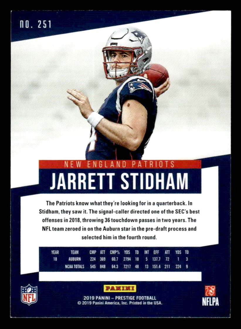 2019 Panini Prestige #251 Jarrett Stidham Xtra Points Green