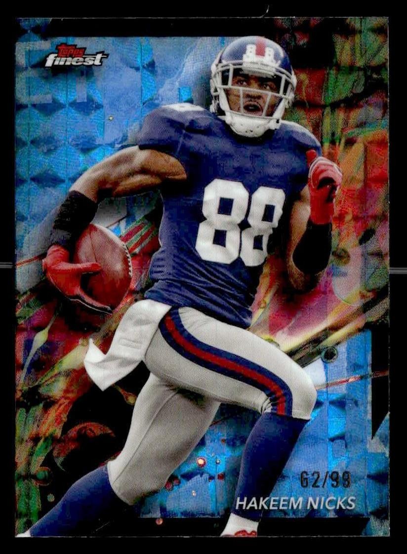 2024 Finest #1 Hakeem Nicks Blue Checkerboard Refractor #/99