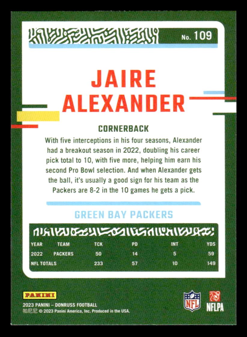 2023 Donruss #109 Jaire Alexander
