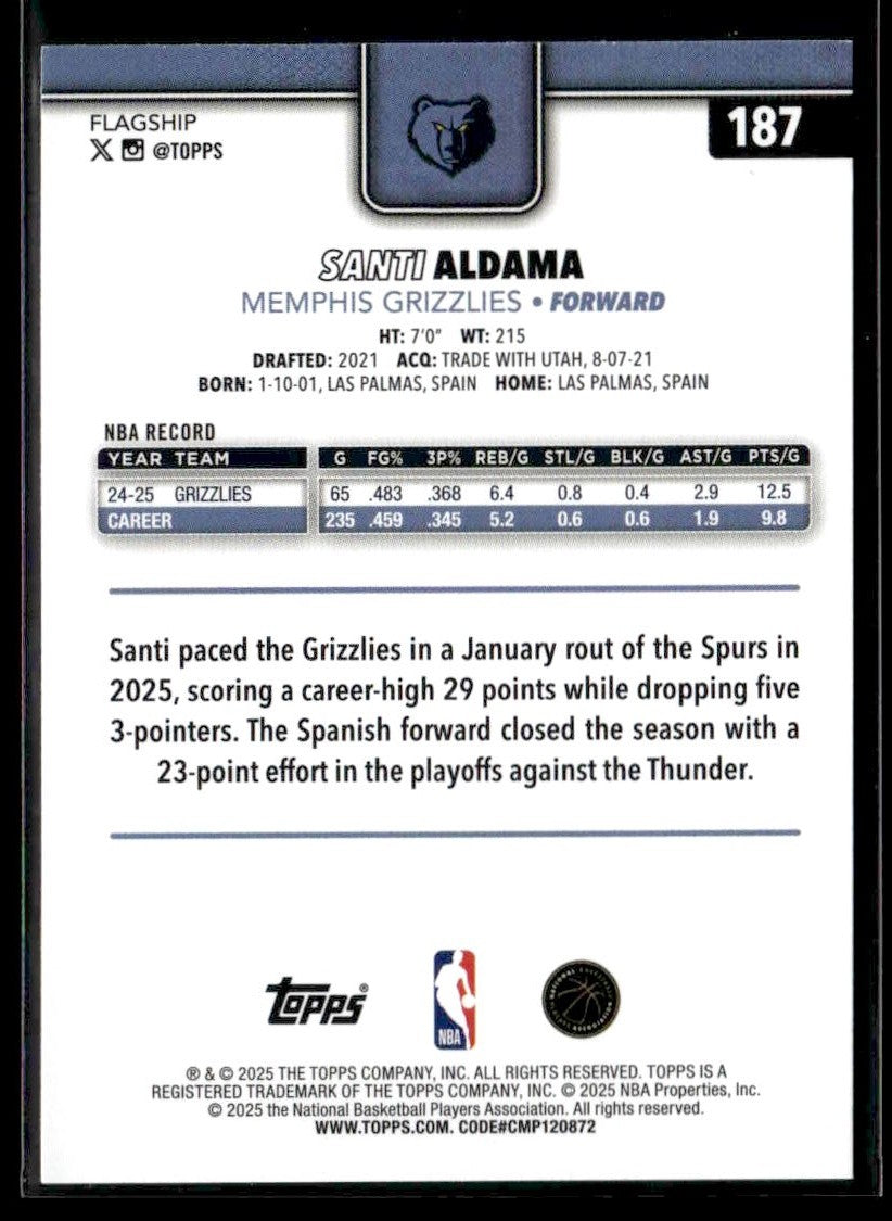 2025-26 Topps #187 Santi Aldama