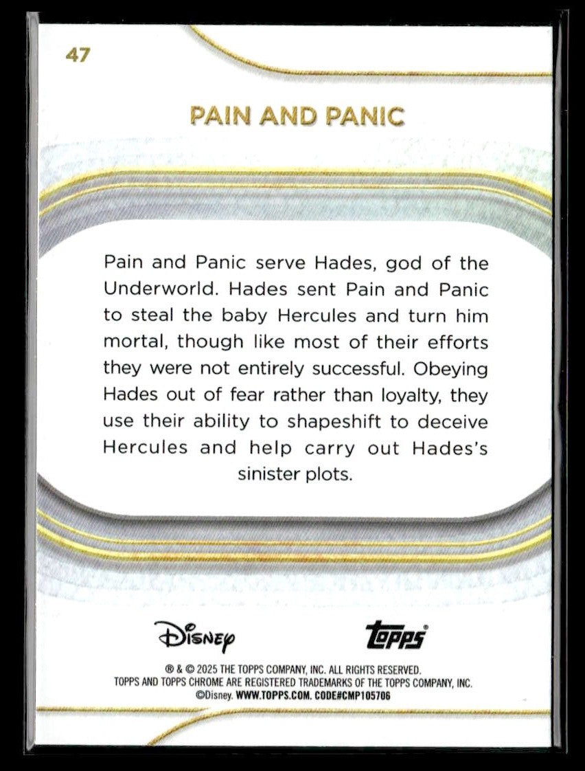 π Pain and Panic β 2025 Topps Chrome Disney #47 π