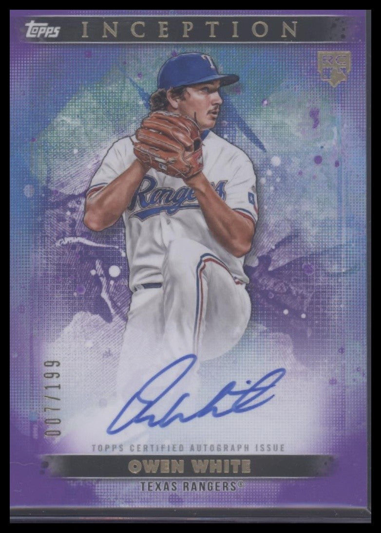 2024 Topps Inception #BRES-OW Owen White Rookie Autos Purple #/199