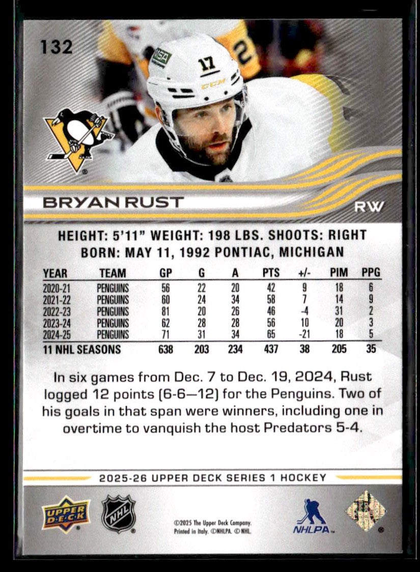 2025-26 Upper Deck #132 Bryan Rust