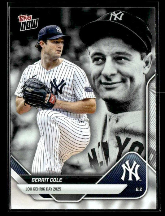 2025 Topps Now Lou Gehrig Day: Presented by Sarah Langs #LGD-GC Gerrit Cole